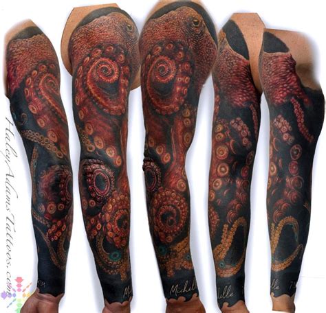 Word Tattoos. . Octopus tattoo sleeve